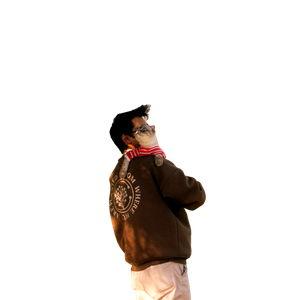A Young Man Stands Outdoors With A Cat On His Shoulder, Wearing A Jacket In A Pastoral Setting. 19425 - Cat PNG image with transparent background
